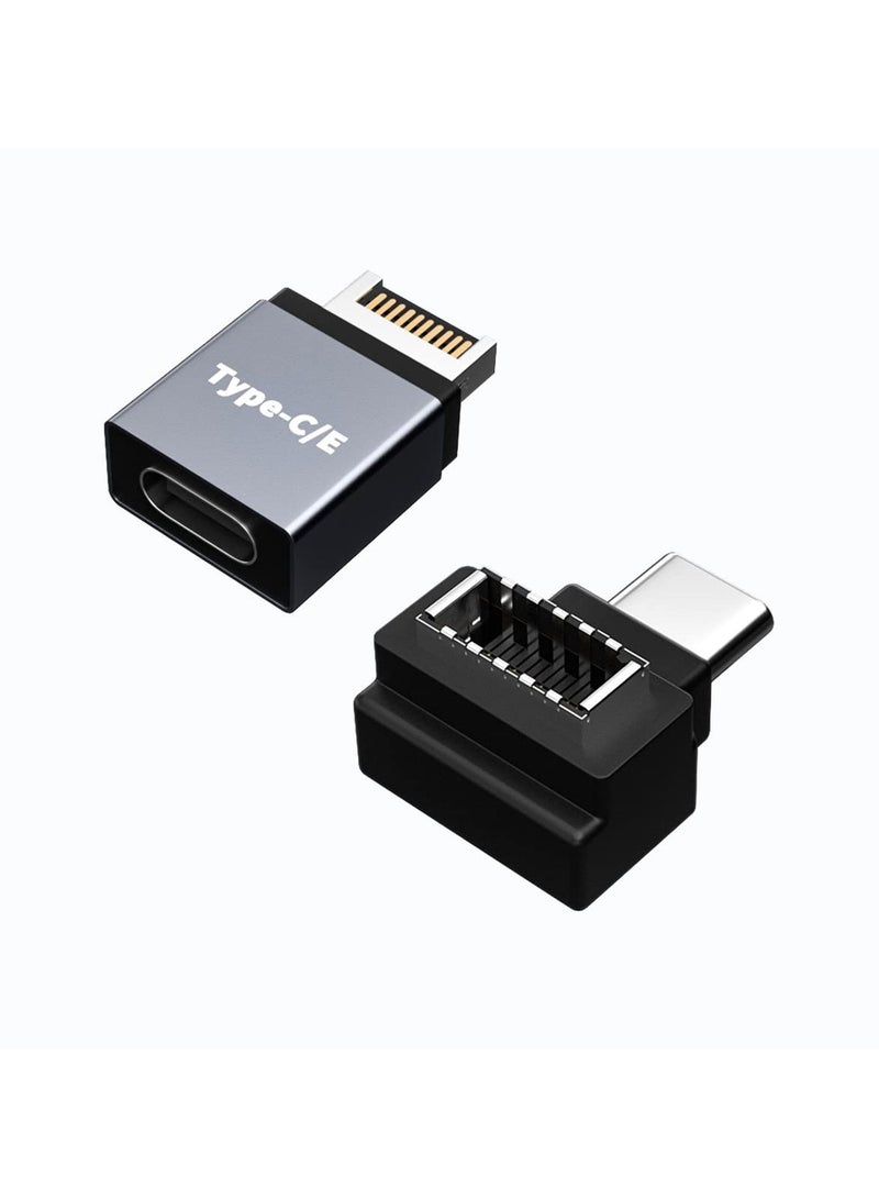 SYOSI 2Pcs USB 3.1 Type-E to Type-C Extension Adapter, Type-E Male Port to Type-C Female Port & Type-E Female Port to Type-C Male Port (10 Gbit/s) - Image 1