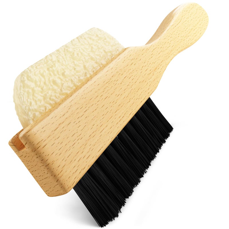 Shacke Suede Shoe Cleaner Brush - Yellow Rubber Suede Eraser with Soft Bristle Brush for Suede Cleaner and Nubuck Brush, Cherry Brown - Image 3