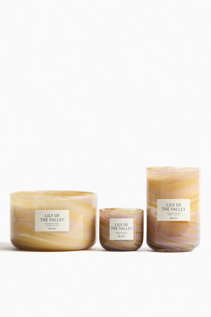 H&M Large scented candle in glass holder