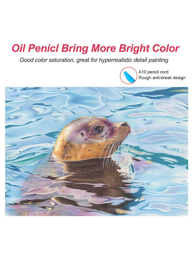 H&B Oil Colored Pencils Set 72 Color Pre-Sharpened Color Sketch Pencils Art Supplies for Students Adults Artists Drawing Sketching Coloring Books Decoration DIY Projects Present Gift  - Image 5