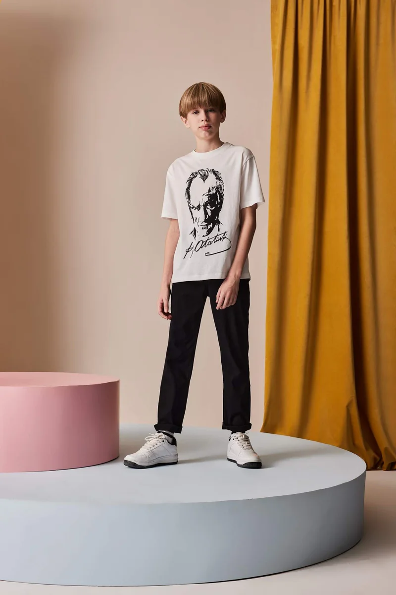 Defacto Boy Regular Fit Printed Short Sleeve T-Shirt