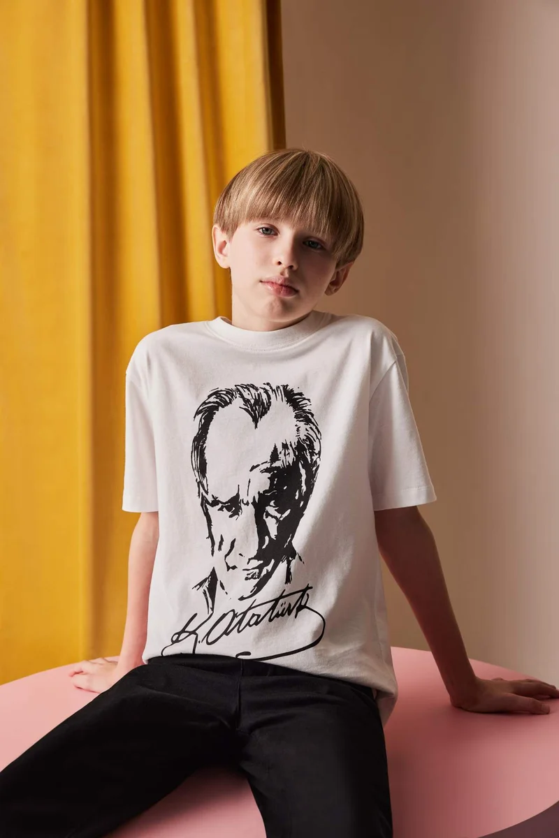 Defacto Boy Regular Fit Printed Short Sleeve T-Shirt