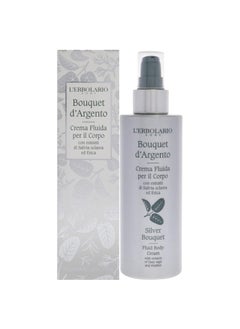 LErbolario Silver Bouquet Fluid Body Cream  Moisturizer for Dry Skin  Clary Sage and Heather Leaves  Skin Care with Vitamin C and E  67 oz