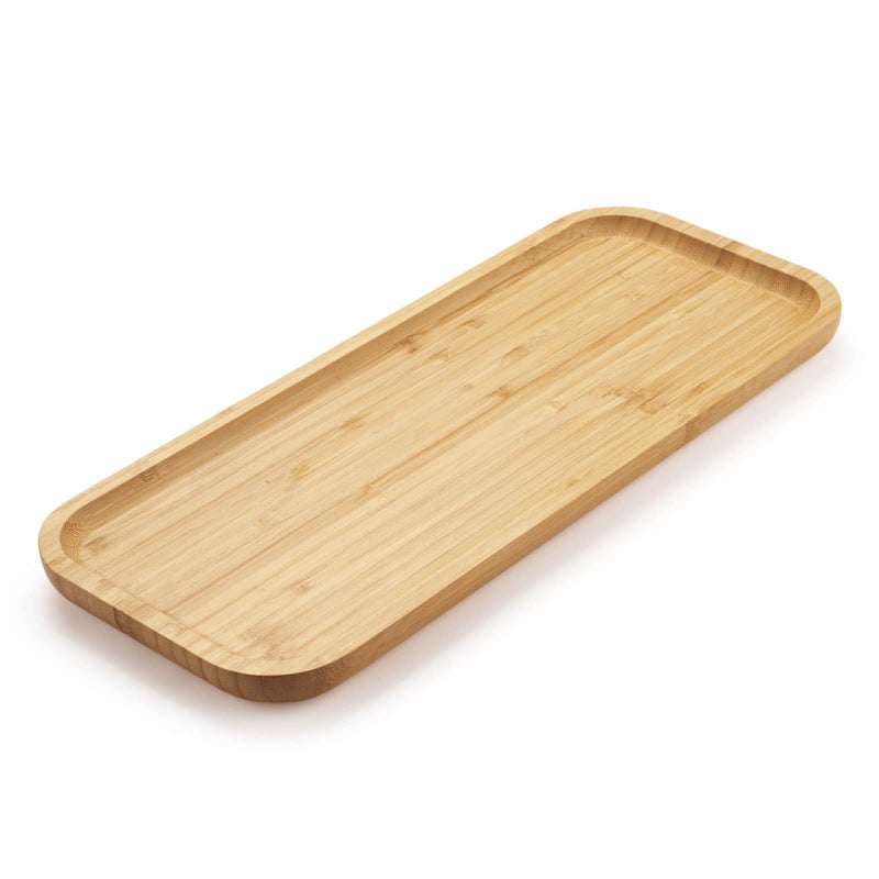 YANGQIHOME Bamboo Vanity Tray Bathroom Counter Tray Toilet Tank Top Tray for Organizing and Decor Display 142 x 6 x 08 inch 