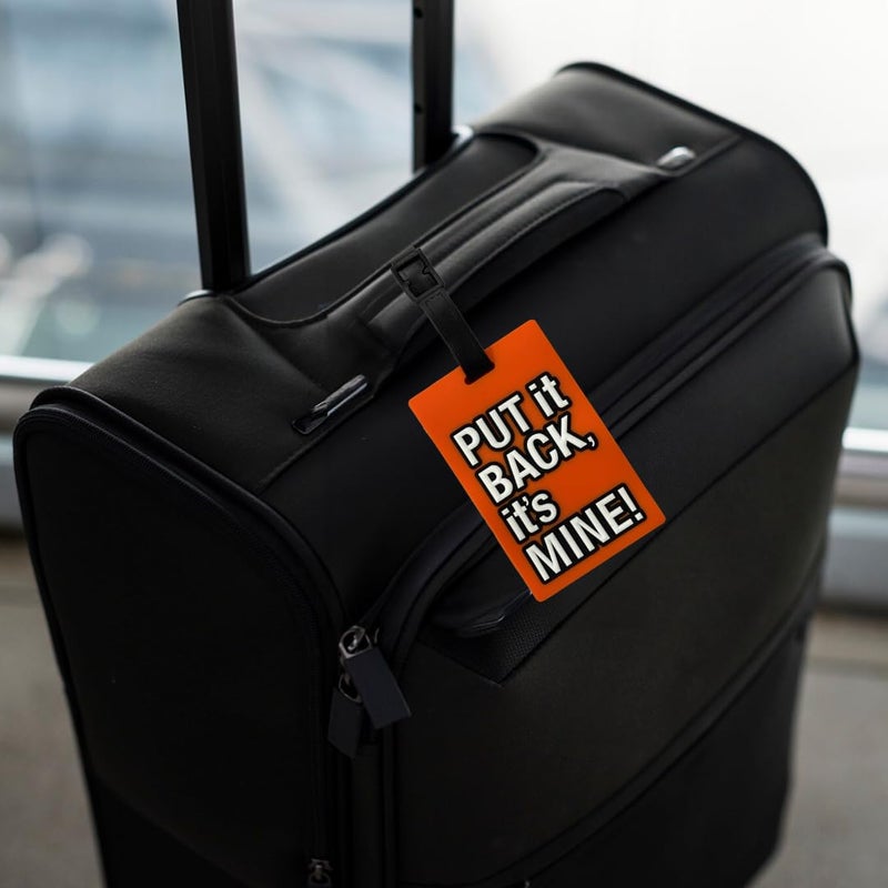 Eitheo بطاقات أمتعة للأطفال بطاقات أمتعة مع اسم وعنوان | بطاقات أمتعة سيليكون للحقائب، بطاقات لتحديد الحقائب/حقائب المدرسة ملونة متعددة (أعدها إلى مكانها) - Image 2