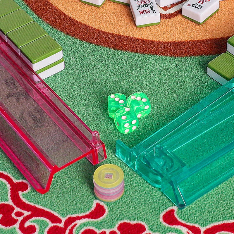 GUSTARIA American Mahjong Game Set, 166 Green Tiles, 4 All-in-One Color Rack/Pushers, Complete Mahjong Tile Setï¼ŒGreen Carrying Bag - Image 5