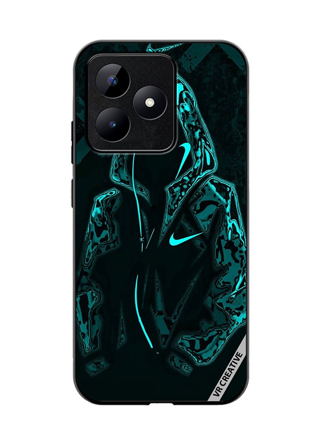 VR CREATIVE Protective Case Cover For Realme C53 Mask Guy In Green Jacket Design Multicolour - Image 1