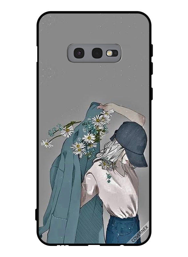 Covernex Protective Case Cover For Samsung Galaxy S10e Cap Girl Wearing Floral Coat - Image 1