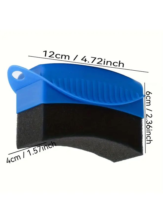 Yellow Car Detailing Sponge Brush With Lid For Waxing Tire And Corner Cleaning - Image 2