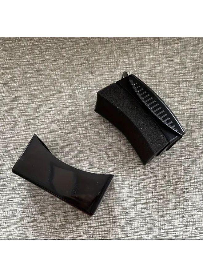 Yellow Car Detailing Sponge Brush With Lid For Waxing Tire And Corner Cleaning - Image 1