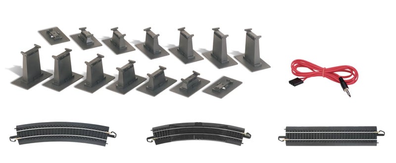 Bachmann Trains SnapFit EZ TRACK EZ TRACK OVERUNDER FIGURE 8 TRACK PACK STEEL ALLOY Rail With Black Roadbed HO Scale - Image 2
