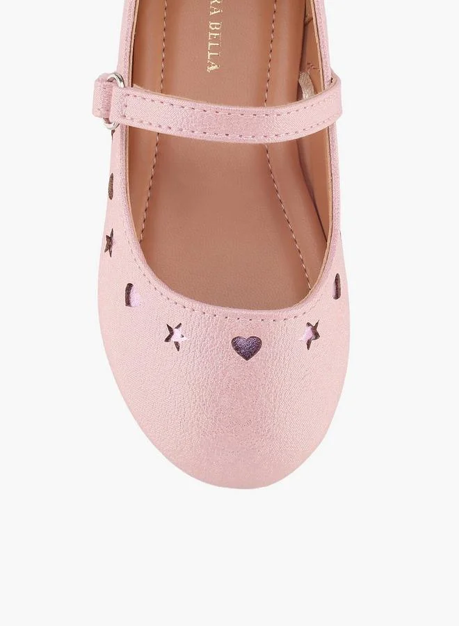 Flora Bella By Shoexpress PINK Flora Bella Girls Cutout Detail Hook & Loop Mary Jane Shoes for Women | Best Price UAE