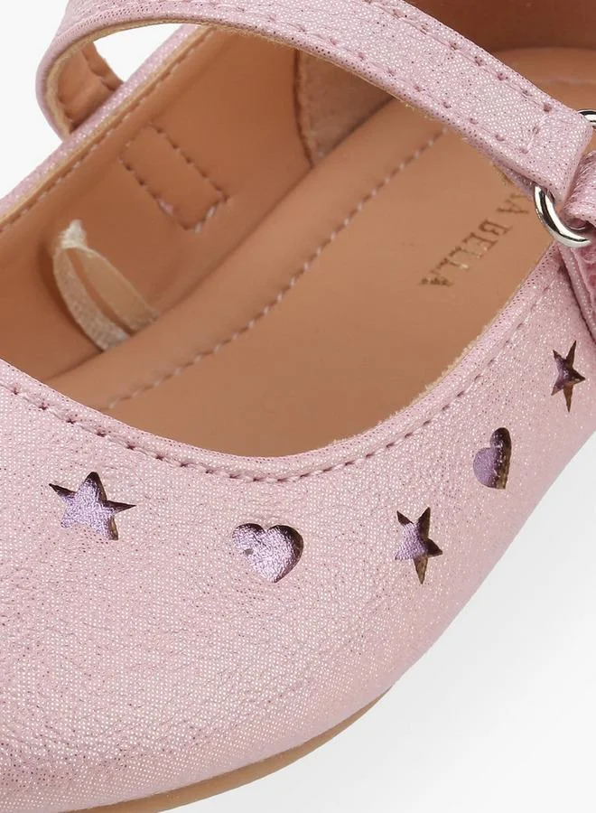 Flora Bella By Shoexpress PINK Flora Bella Girls Cutout Detail Hook & Loop Mary Jane Shoes for Women | Best Price UAE