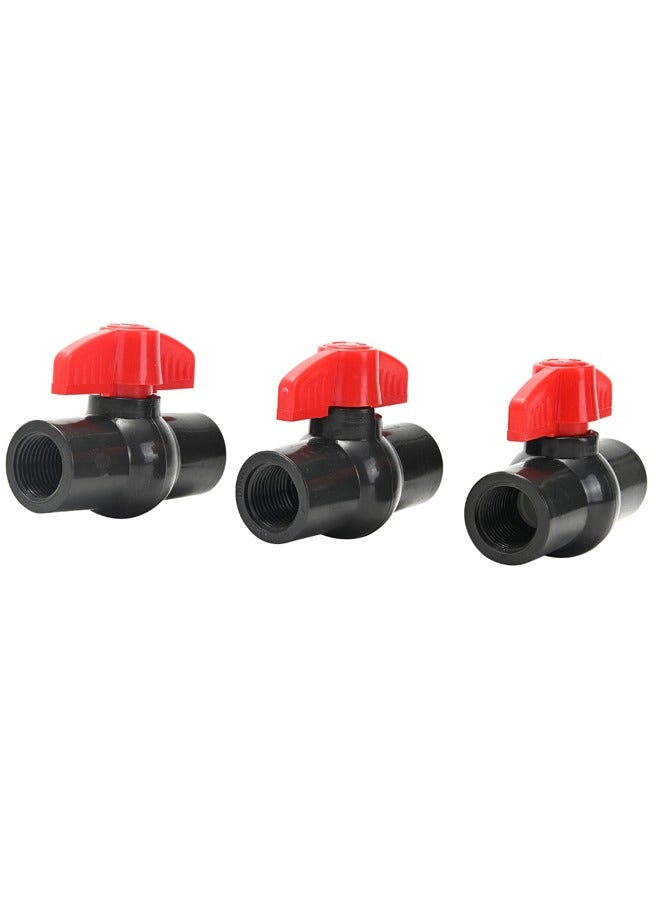 LAWAZIM Plastic Ball Valve Internal Thread -3 Piece 1/2inch- Anti-Corrosion Leak-Proof Shut-Off Valve for Reliable Flow Control in Plumbing, Irrigation, Water Lines, Water Management and Fluid Control - Image 1