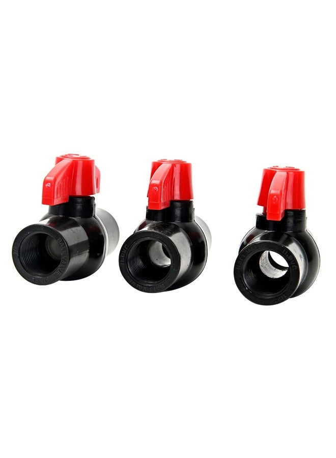 LAWAZIM Plastic Ball Valve Internal Thread -3 Piece 1/2inch- Anti-Corrosion Leak-Proof Shut-Off Valve for Reliable Flow Control in Plumbing, Irrigation, Water Lines, Water Management and Fluid Control - Image 4
