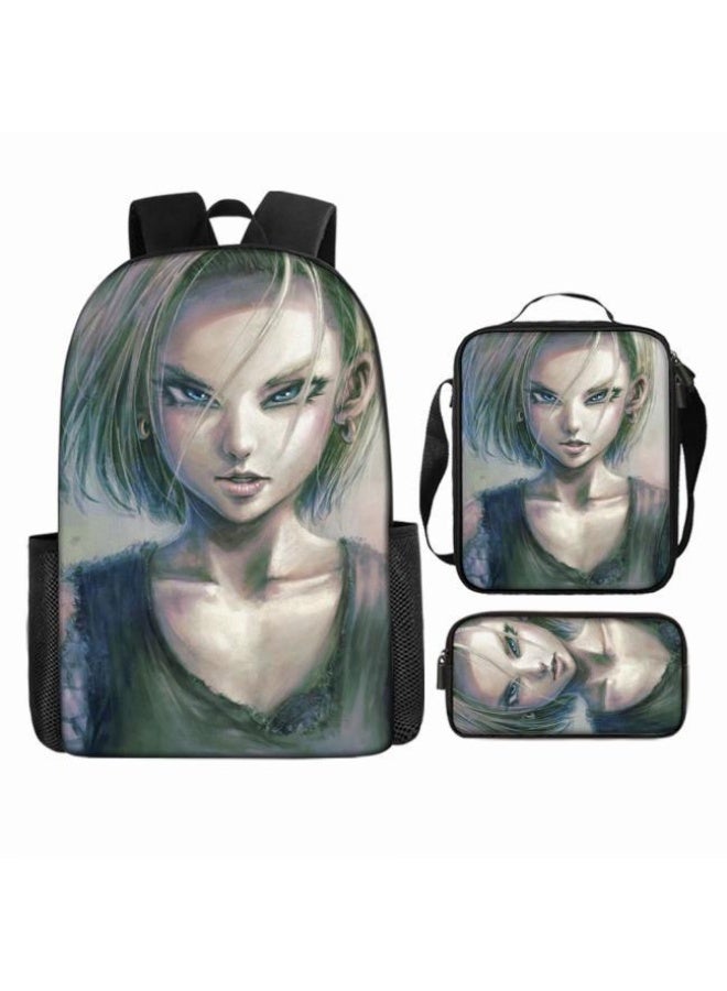 عام حقيبة الظهر المطبوعة الشائعة - مجموعة حقيبة الظهر المكونة من ثلاث قطع (يمكن استخدامها للطلاب والأطفال والأصدقاء للنزهات وتسلق الجبال وما إلى ذلك) - 63 - Image 2