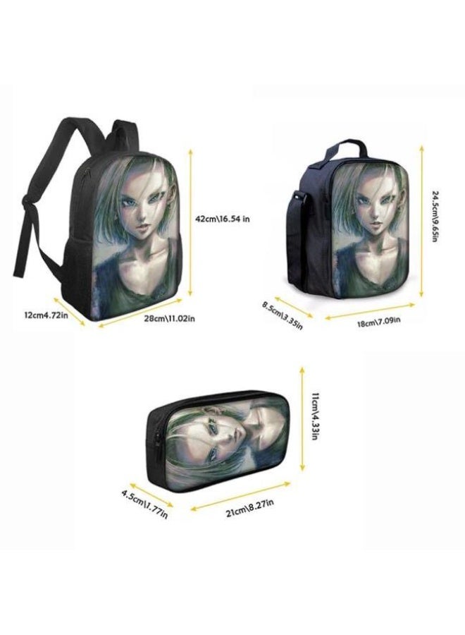 عام حقيبة الظهر المطبوعة الشائعة - مجموعة حقيبة الظهر المكونة من ثلاث قطع (يمكن استخدامها للطلاب والأطفال والأصدقاء للنزهات وتسلق الجبال وما إلى ذلك) - 63 - Image 3