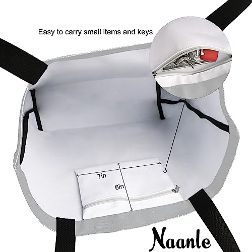 Naanle Bee Animal Canvas Tote Bag Large Women Casual Shoulder Bag Handbag, Bumblebee Daisies Reusable Multipurpose Heavy Duty Shopping Grocery Cotton Bag for Outdoors. - Image 4