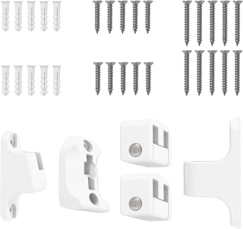 BABELIO Hole Mounting Kit for Babelio 2643 Auto Close BabyDog Gate for Stairs Contains Screws White - Image 1