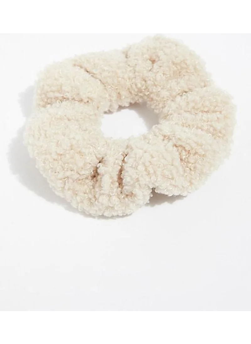باهلس Cream Color Teddy Plush Rubber Buckle