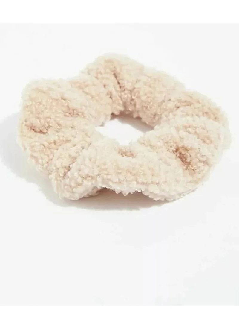 باهلس Cream Color Teddy Plush Rubber Buckle
