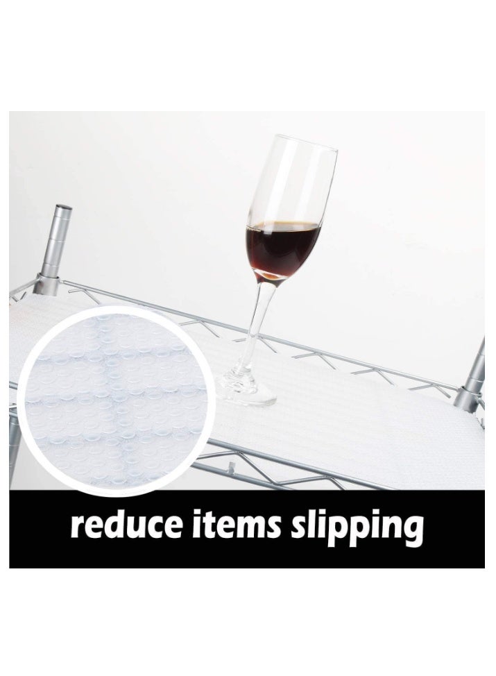 بطانة الرف غير لاصقة (شفافة، 3 لفات 45x150 سم) منظم خزانة EVA وسادة خزانة بطانة درج لفافة بطانة ثلاجة للمطبخ وغرفة النوم، بطانة خزانة غير لاصقة بطانة درج شفافة - Image 2