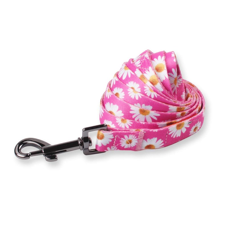 QQPETS Dog Harness Leash Set Adjustable Heavy Duty No Pull Halter Harnesses for Small Medium Large Breed Dogs Back Clip Anti-Twist Perfect for Walking (S(14"-20" Chest Girth), Daisy) - Image 5