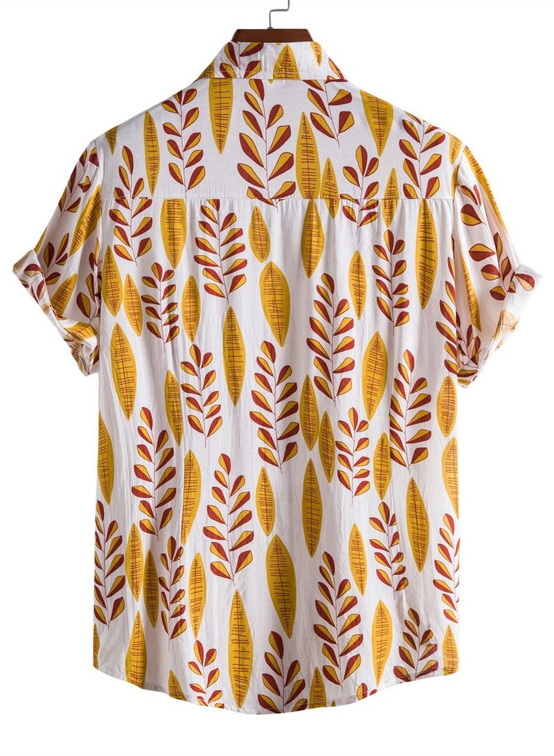 Summer new floral men's casual short-sleeved floral shirt - Image 2