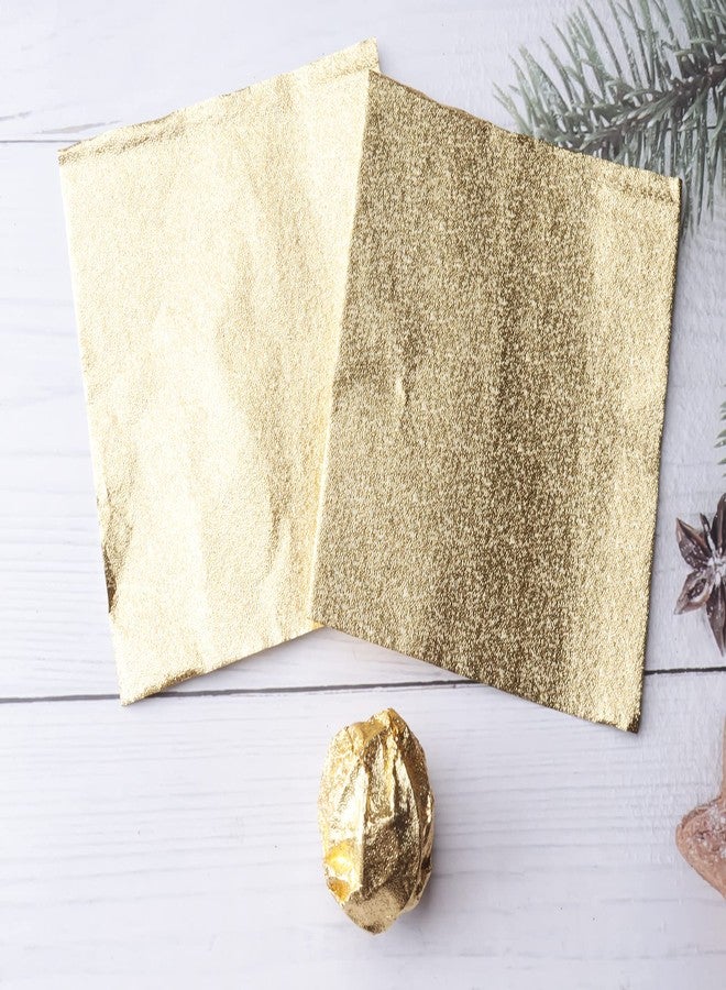 Sowaka 100 Pcs Chocolate Wrapper 4 x 4 Inch Aluminum Foil Wrapper Gold Square Wrapping Paper for Candies Packaging Decoration DIY Home Kitchen Homemade Cookies Parties Favors (Gold) - Image 2