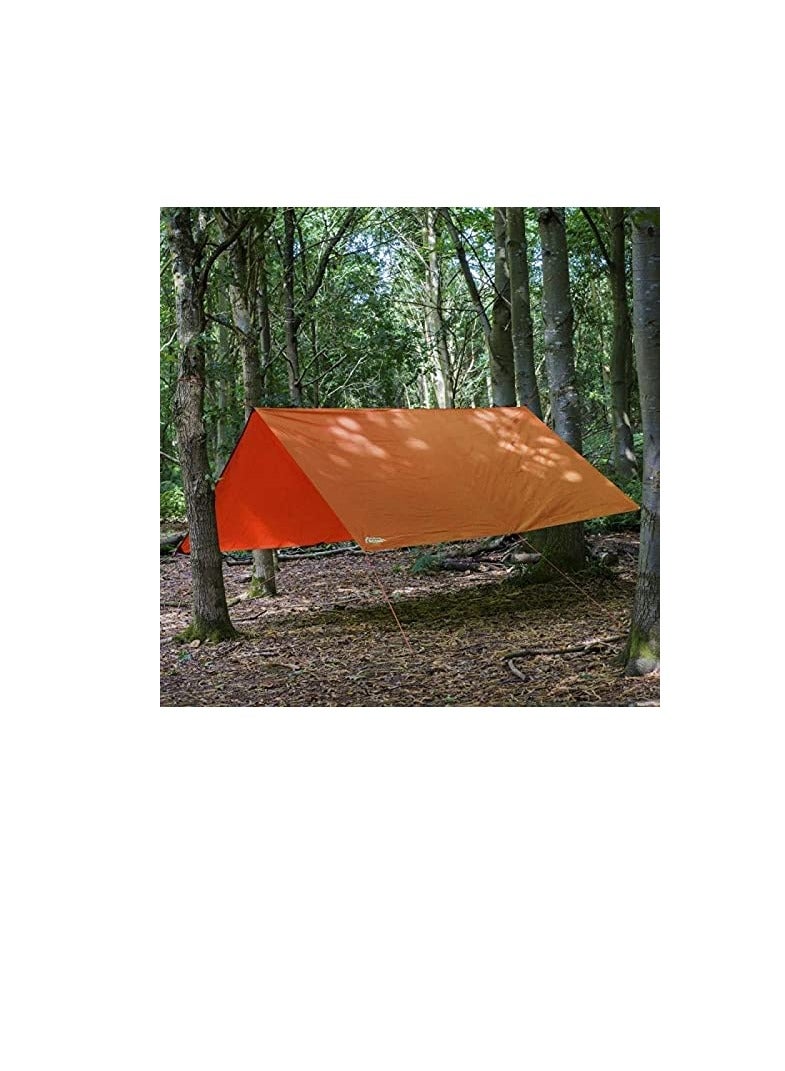 Waterproof Ground Cover Tent Shelter Dust-proof Rain Cover Tarpaulin Sheet (12 x 12, ORANGE) - Image 3