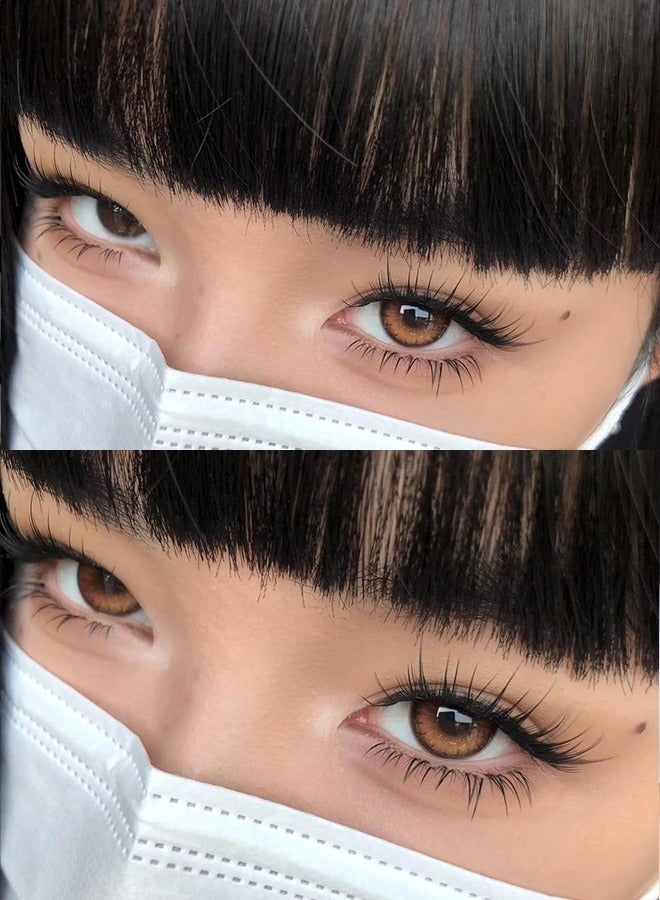 Mill creek color contact lenses 14.2MM hydrogel lenses can be used for 12 months 1 pair of 2 brown glasses - Image 4