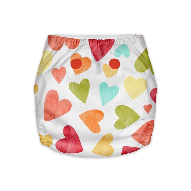 SuperBottoms Newborn UNO Pack of 1 (Shell + Insert) - Washable & Reusable waterproof Adjustable cloth diaper for babies -diaper with Prefold style Pad (Baby Hearts) - Image 3