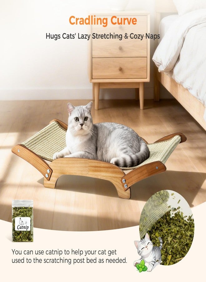 Giunn Extra-Larger 3-in-1 Sisal Cat Scratcher Bed, 26 Inch Scratch Pad for Large Cats, Natural Sisal with Sturdy Solid Wood Frame, Durable Cat Scratching Post for Cats Lounger & Sleep & Scratch - Image 3