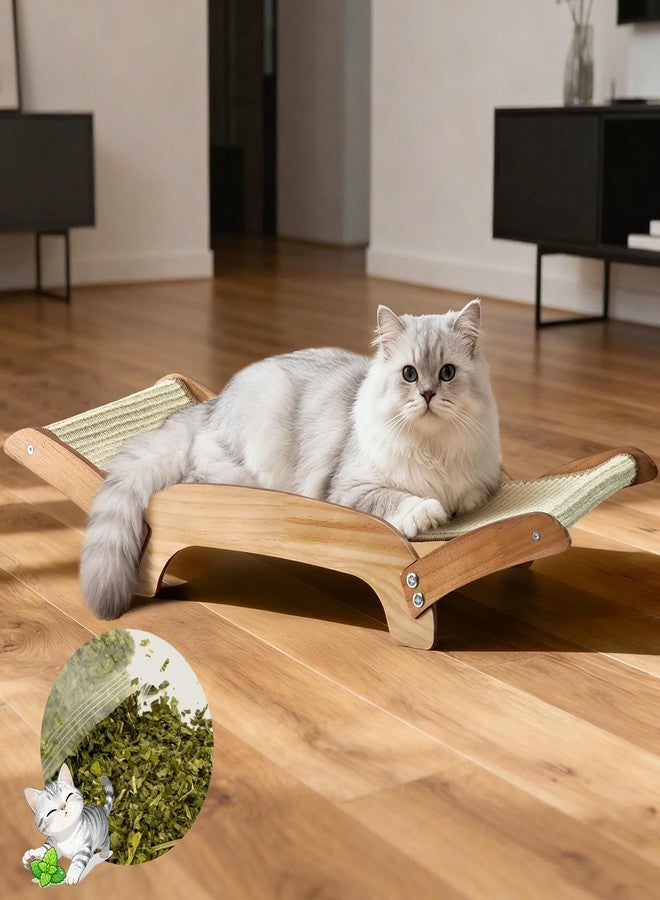 Giunn Extra-Larger 3-in-1 Sisal Cat Scratcher Bed, 26 Inch Scratch Pad for Large Cats, Natural Sisal with Sturdy Solid Wood Frame, Durable Cat Scratching Post for Cats Lounger & Sleep & Scratch - Image 1