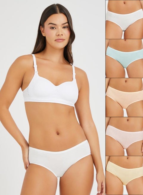 ستيلا عبوة من 5 - سراويل داخلية سادة هيبستر