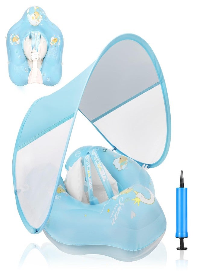 Loowarts Baby Pool Float with Canopy and Safety Seat,Infant Swim Float & Pool Float & Baby Water Float & Swimming Floats UPF50+ UV Protection for Kids from 6 to 36 Months. - Image 1