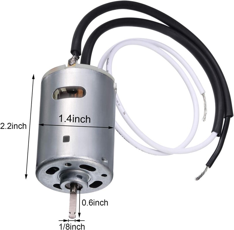 RUSFOL 2 Pieces 12V D-Shaft RV Vent Motor, Camper Exhaust Fan Motor, Compatible with Heng's, Elixir, Ventline, Jensen and Similar 6-inch Fan Blades - Image 2