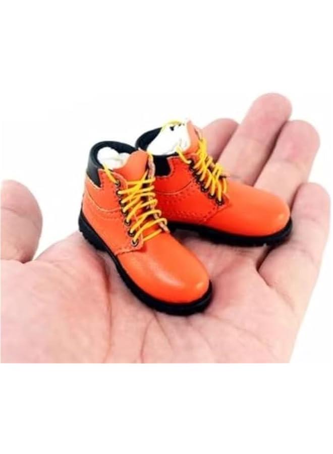 1/6 Scale Action Figure Accessory: Men's Hiking Boots Model for 12-inch Miniature Collectible Figure MDXE Orange  - Image 3