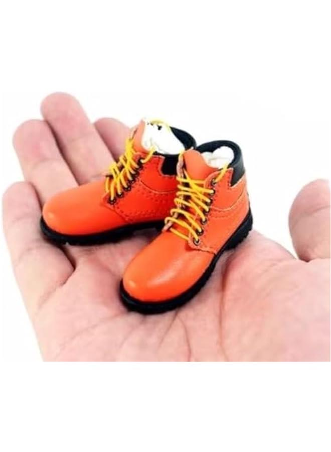 1/6 Scale Action Figure Accessory: Men's Hiking Boots Model for 12-inch Miniature Collectible Figure MDXE Orange  - Image 4
