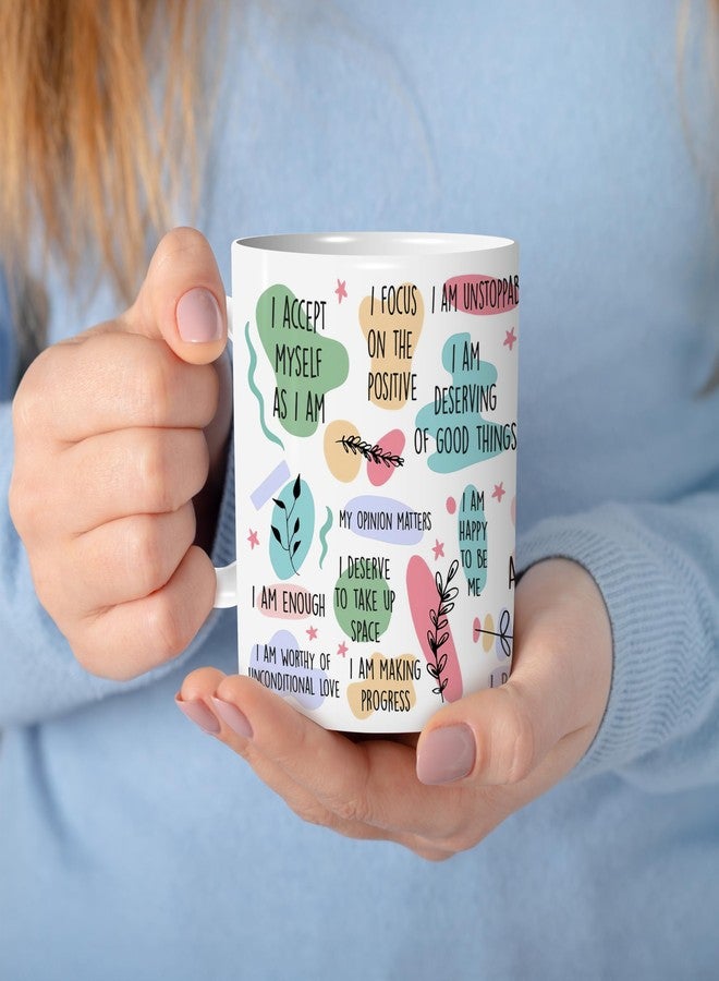 OFlich Inspirational Daily Affirmations Mug - 11oz Ceramic Coffee Mug with Daily Affirmations for Women, Mental Health Gifts, Self Love Gifts - Image 5