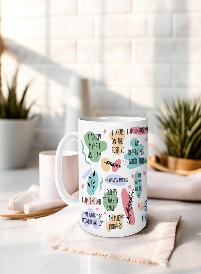 OFlich Inspirational Daily Affirmations Mug - 11oz Ceramic Coffee Mug with Daily Affirmations for Women, Mental Health Gifts, Self Love Gifts - Image 4