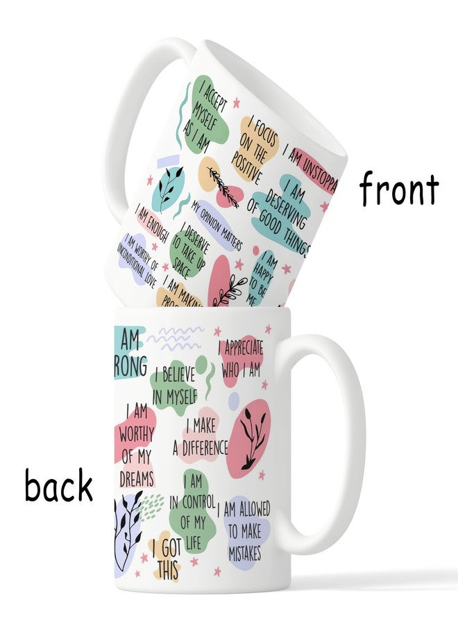 OFlich Inspirational Daily Affirmations Mug - 11oz Ceramic Coffee Mug with Daily Affirmations for Women, Mental Health Gifts, Self Love Gifts - Image 2