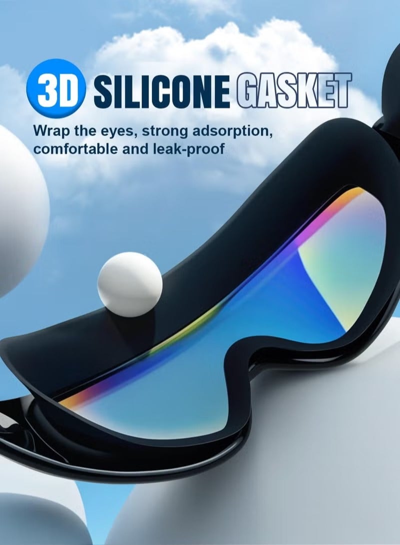 Milatech Swim Goggles 2 Pack, Wide View Anti Fog&UV Swimming Goggles for Audlt, No Leaking Swim Glasses for Men Women Youth - Image 5