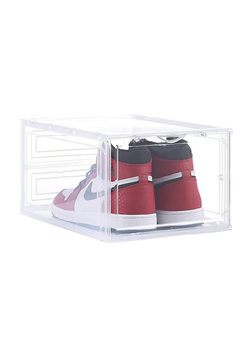Cool Baby - COOLBABY Shoe Storage Box, Clear Plastic Stackable Shoe Box with Lid on Front, Shoe Storage Box and Container Easy to assemble (1 piece, clear) - Image 1