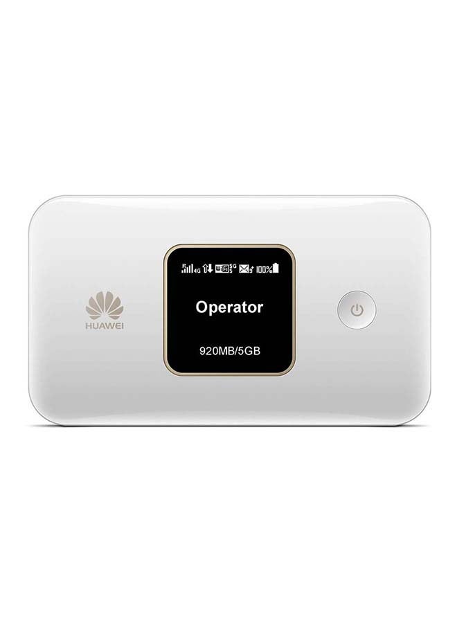 هواوي راوتر واي فاي موبايل إليت 2 للسفر طراز E5785 بتردد 2.4 جيجاهرتز و5 جيجاهرتز 3000 mAh أبيض - Image 1