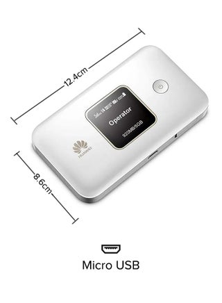 راوتر واي فاي موبايل إليت 2 للسفر طراز E5785 بتردد 2.4 جيجاهرتز و5 جيجاهرتز 3000 mAh أبيض - view 2