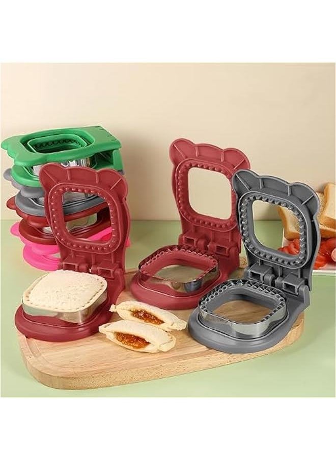 Generic - Sandwich Cutter and Sealer, Decruster Sandwich Maker for kids lunch Uncrustable Sandwich Maker，Easy for School Lunchbox and Bento Box Square - Grey - Image 1