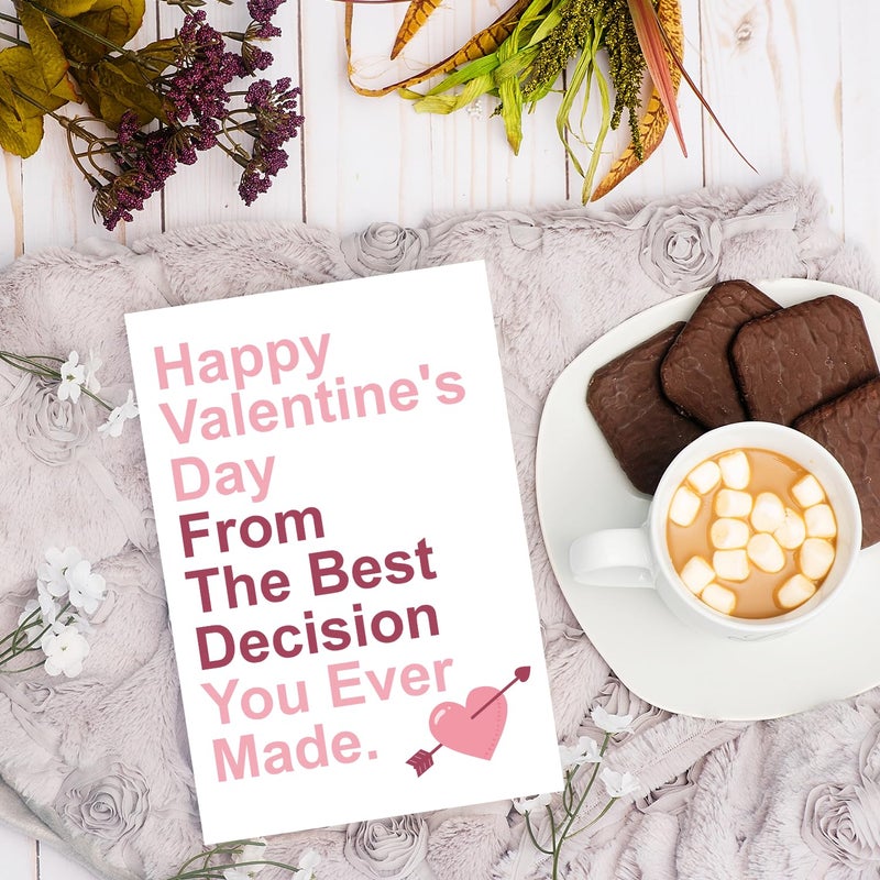 COLINHELIN Funny Valentine's Day Card For Him, Happy Valentine's Day Card Husband, Cute Valentines Day Card Gift Boyfriend, Snarky Valentine's Day Card Fiance, Valentine Day Card from Wife girlfriend Fiancee - Image 2