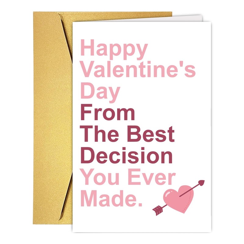 COLINHELIN Funny Valentine's Day Card For Him, Happy Valentine's Day Card Husband, Cute Valentines Day Card Gift Boyfriend, Snarky Valentine's Day Card Fiance, Valentine Day Card from Wife girlfriend Fiancee - Image 1