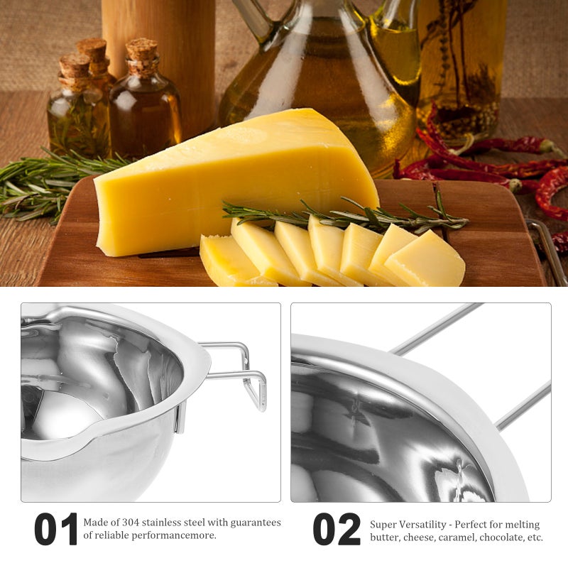 1pc Stainless Steel Chocolate Melt Pan Baking Pan Butter Melt Bowl - Image 2